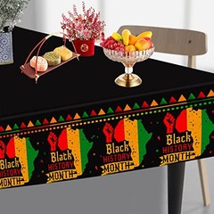 3 Pack Black History Month Tablecloths Plastic Disposable Rectangular