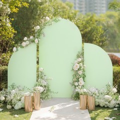 Set Of 3 Wedding Arch Cover Double Sided High Elasticity Arch Backdrop Decor