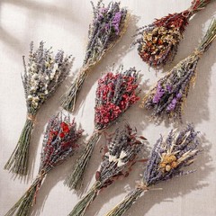 8 Pa Lar Size Boho Dried Flower Bouquet 15-17 Inch Wedding
