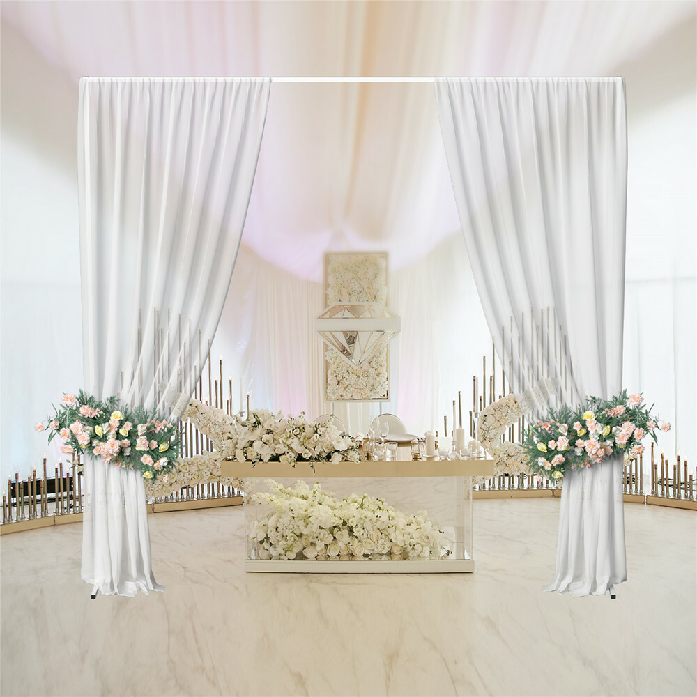 Wedding Party Prom Backdrop Stand Pipe Kit Curtain Frame Ajustable10x10ft