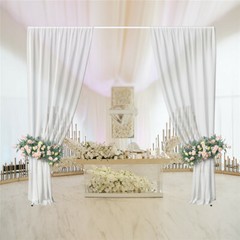 Wedding Party Prom Backdrop Stand Pipe Kit Curtain Frame Ajustable10x10ft