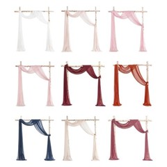 30ft Long Chiffon Wedding Arch Draping Fabric Curtain Panel Event Photo Backdrop
