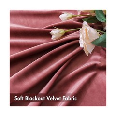 MIULEE Dusty Rose Velvet Curtains Rod Pocket 84 Inches Long 2 Panels, Mauve D…