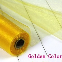 32.8 Yards Bridal Wedding Draping Decoration Glass Yarn 59” Wide White/Golden