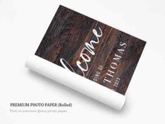 Custom Wedding Welcome Sign Dark Wood background Outdoor Indoor Sign For Gift