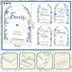 4 Pcs Flower Acrylic Wedding Signs for Ceremony and Reception Guest Wedding Car