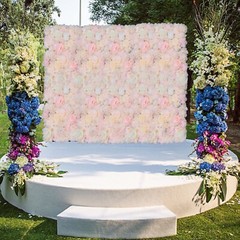 6 PCS Flower Wall Panel Floral Backdrop Flower Wall Decoration Wedding Party