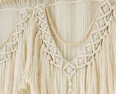 IOWER Macrame Wall Decor 75″ W x 35″ L Extra Large Macrame Wall Hanging Craft…
