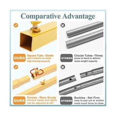 6.6FT x 6.6FT Gold Wedding Arches for Ceremony Rectangular Metal Balloon Arch…