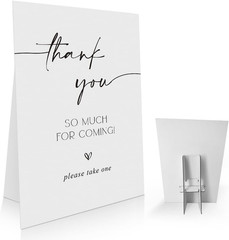 Thank You Wedding Sign 8 x 11 Inch, Thank You for Coming Please Take One, Bridal
