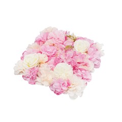 6pcs Artificial Flower Wall Panels Decorative Faux Hydrangea Floral Wall Mat Pad