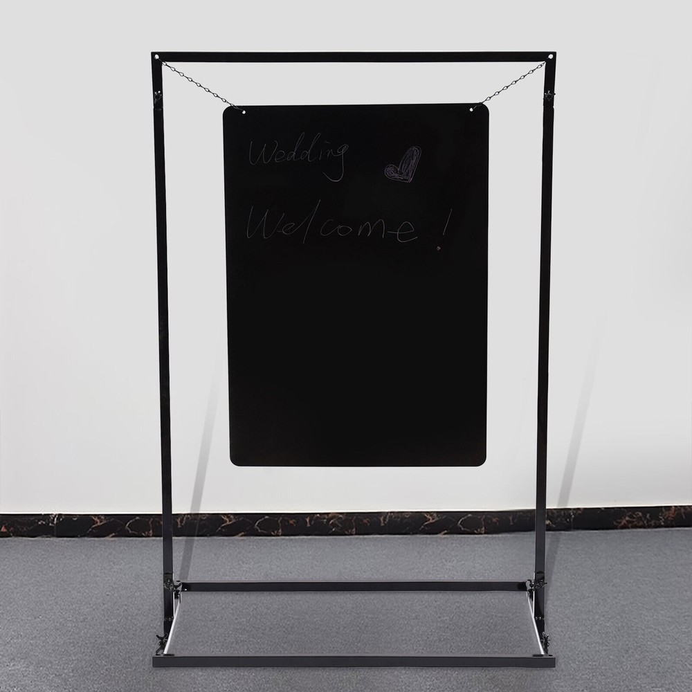 Black Poster Stand Metal Wedding Venue Decor Stand Black Welcome Sign Arch Stand