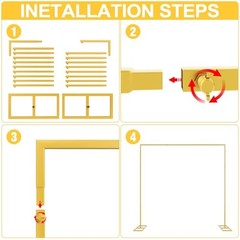 Heavy Duty Backdrop Stand 8ft x 8ft Pipe and Drape Kit 8 FT x 8 FT Gold