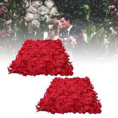 12pcs Red Flower Wall Panel Backdrop For Wedding Party Decor Easy To Use