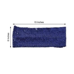 Spandex Sequined CHAIR SASHES Bows Ties Wedding Reception Decorations Dinner