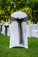 Elegant Organza Chair Sashes Sheer Fabric Sashes for Weddings, Parties, and Spec