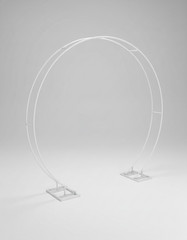 Elegant White Metal Garden Arch 6.5ft Curved Wedding Backdrop Frame
