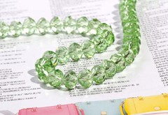 200Pcs Flat Round Faceted Crystal Beads Wheel Glass Beads Diy Loose Spacer 6mm
