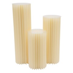3pcs Foldable Cardboard Columns Display Cylinder Flowers Stand for Wedding Decor