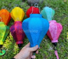 Set 8 Vietnamese Hoi An Silk Lanterns For Wedding Restaurant Decorations