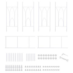 81″ Rustproof Metal Garden Arch Wedding Arbour Archway Outdoor Climbing Trellis