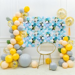 24” x 16” 6Pcs Artificial Flower Wall Panels Wedding Party Backdrop Decor