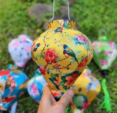 Set 8 Hoi An Silk Lanterns 22cm for Wedding Party Decoration Outdoor Garden deco