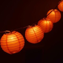 4″ Orange Round Paper Lantern, Even Ribbing, Hanging Decoration (10 Pack)