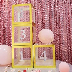 4 Iridescent 5″ Number Stickers Backdrop Wall Decorations Party Wedding Events
