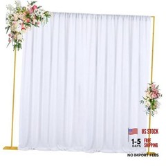 10×10 FT Backdrop Stand Heavy Duty Pipe and Drape 10 FT x 10 FT Gold-10FT-E