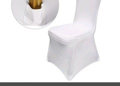 Stretch Spandex Wedding Party Arched Front Chair Covers White (50pcs)