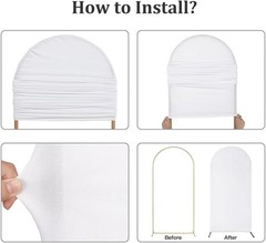 Machine Washable 6.6FT Beige Arch Cover – Enhance Your Event Decor Effortlessly