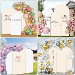 Arch Backdrop Cover Set of 3 Double Color 6FT+6.6FT+7.2FT White+Crean