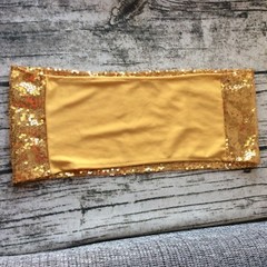 rose gold blue glitter sequin chair bands spandex sashes tie bow ribbon wedding