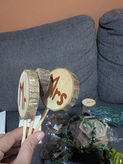 🌿 Rustic Wedding Decoration Lot / “Mr & Mrs” Bundle + Free Bonus