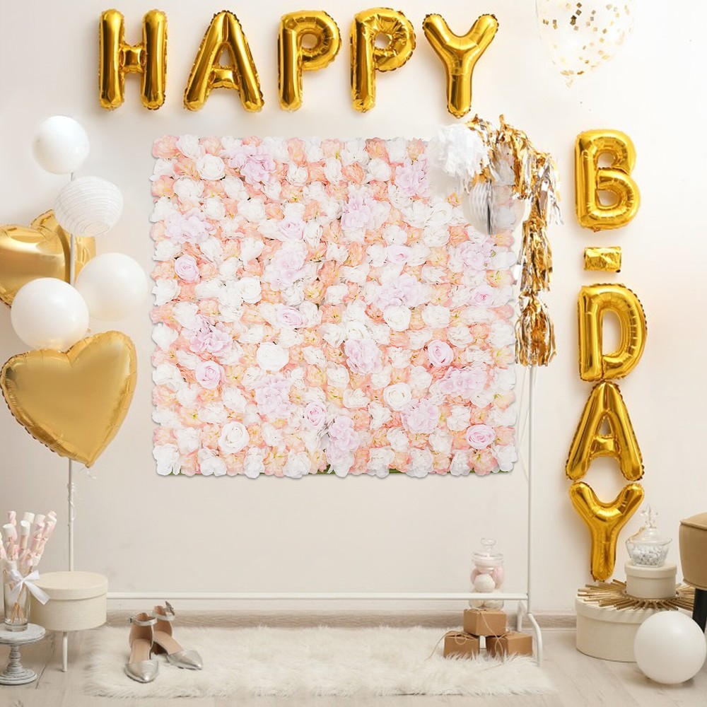 3.28*3.28ft Wedding Flower Wall Artificial Rose and Hydrangeas Flower Wall Panel