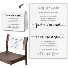 Reserved Seating Cloth Family Memorial Chair Marker Washable Decorative Use