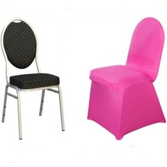6 Fuchsia SPANDEX CHAIR COVERS for Wedding Banquet Party Reception Decorations
