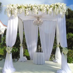 Flexible DIY Wedding Background Stand Wedding Canopy Solid Metal Drape Backdrop