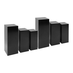 6pcs Metal Cuboid Stands DISPLAY BOXES Pedestal Modern Columns Party Event