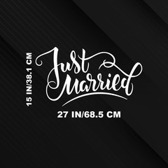 Just Married Vinyl Decal Stickers for Cars for Wall Decor Room Windows Doors …