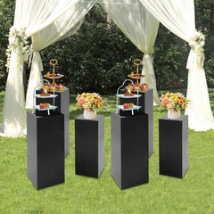 6pcs Metal Cuboid Stands DISPLAY BOXES Pedestal Modern Columns Party Event