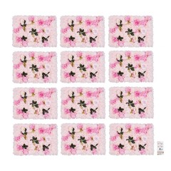12pcs Artificial Flower Panels 24″x16″ Romantic Floral Backdrop Wedding Decor