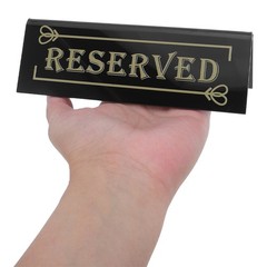 10Pcs Clear Reusable Acrylic Table Signs for Restaurant and Celebration Black