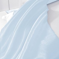2 Pack Light Blue Table Runners 12 x 108 Inch, Rectangular Smooth Satin Silk