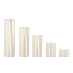 5*Wedding Decoration Flowers Stands Cylinder Cardboard Flower Vase w/ PVC Plates