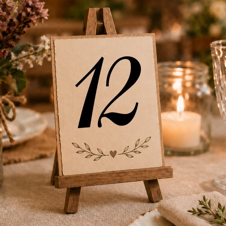 Wedding Table Numbers V3 Vinyl Decals Elegant Reception Seating Family Gathering