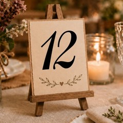 Wedding Table Numbers V3 Vinyl Decals Elegant Reception Seating Family Gathering