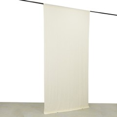 5 ft x 10 ft IVORY 4-Way Stretch Spandex Divider Backdrop Curtain Party Wedding