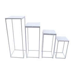 4pcs Metal Flower Stand Square Column Stand Wedding Banquet Hall Party Decor New
